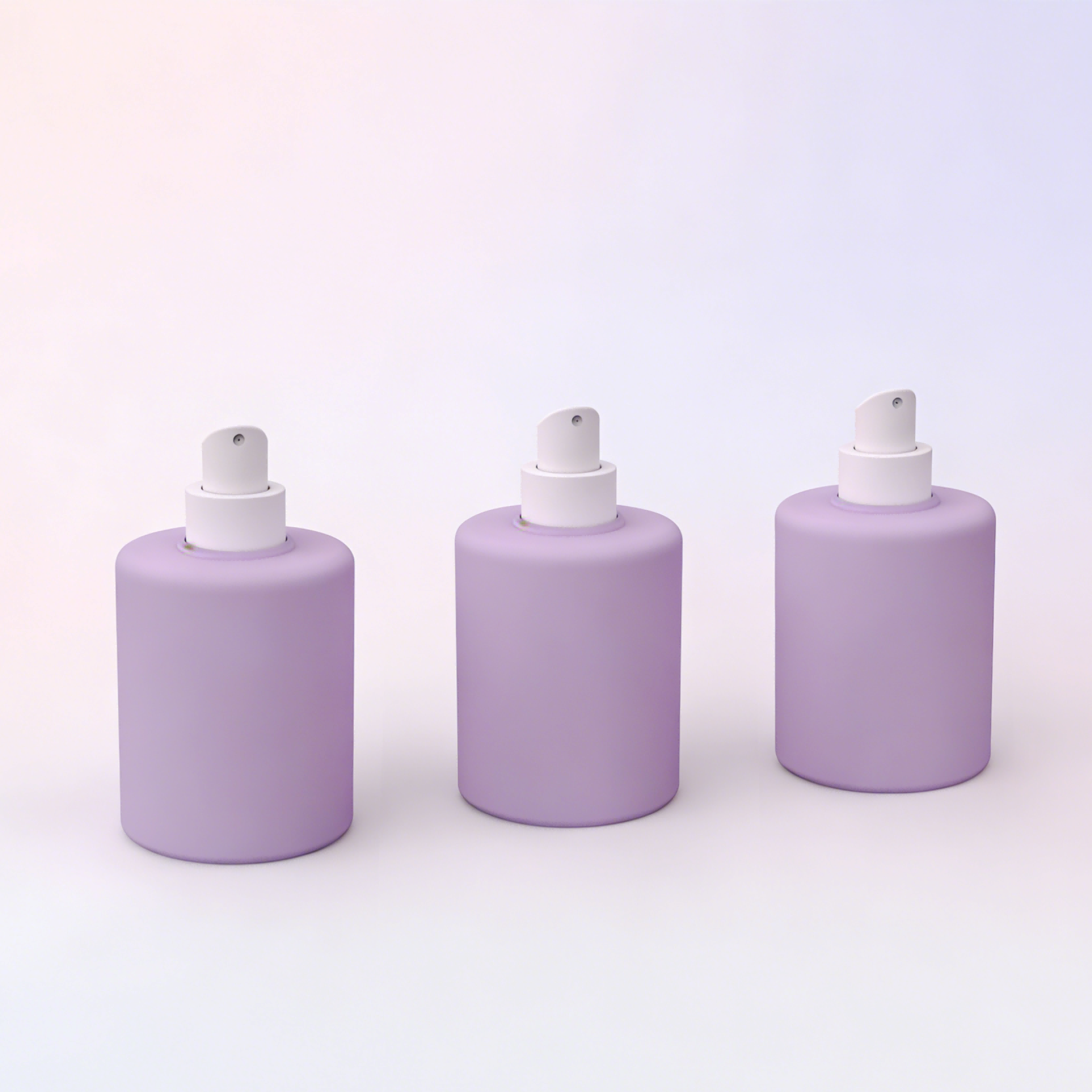 Matte short cylindrical spray bottle with interchangeable multi-style decorative caps, mix-and-match replacement lids empty refillable skincare mist container